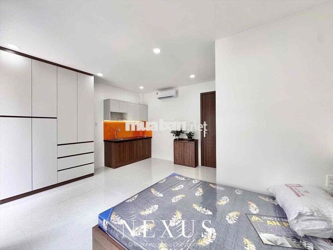 căn hộ studio full nội thất có ban công siêu thoáng mát