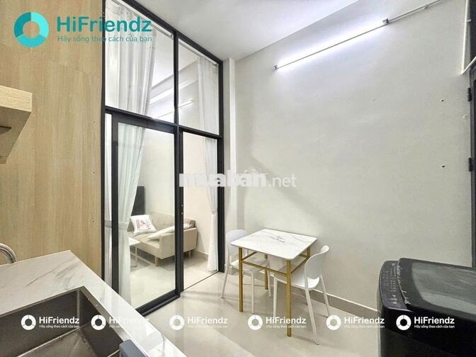 NHÀ MỚI CĂN HỘ 1PN TÁCH BẾP- FULL NỘI THẤT,MÁY GIẶT RIÊNG- KHU SÂN BAY
