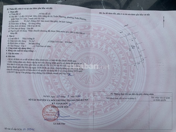 Bán nhà Liền kề khu đô thị Viglacera Xuân Phương, đường 70, Hà Nội