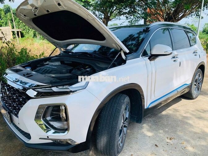 Hyundai Santa Fe 2019 2.2D Htrac Trắng Tự động