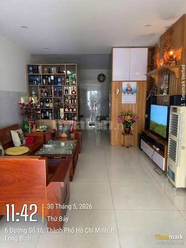 Nhà mặt tiền 82.6m2, 2 phòng ngủ, đường 16, P. Long Bình, TP. Thủ Đức
