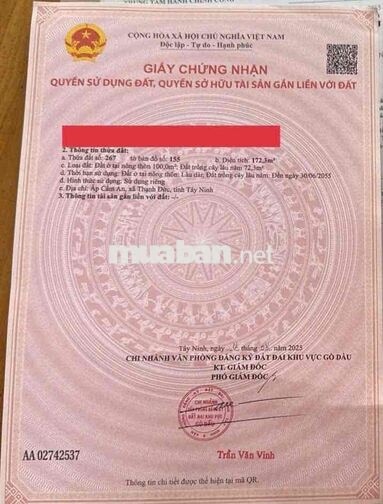 Chính chủ cần bán gấp đất ở xã Thạnh Đức, Tây Ninh, gần Quốc lộ 22, đư