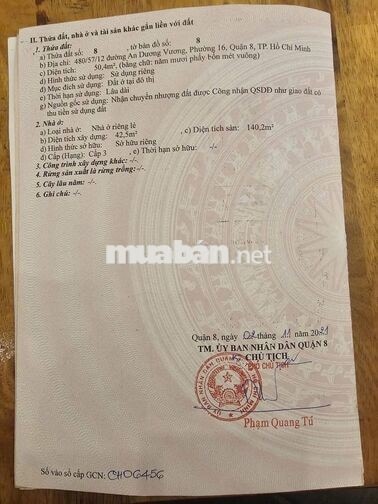 Cần bán gấp nhà khu đồng bộ hẻm xe hơi 480 An Dương Vương, P.Bình Phú 