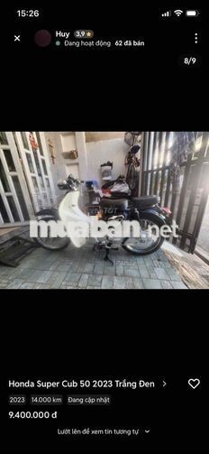 Honda Super Cub 50 2023 Trắng Đen 14.000 km