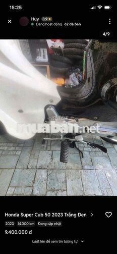 Honda Super Cub 50 2023 Trắng Đen 14.000 km