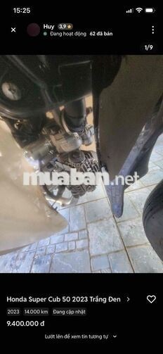 Honda Super Cub 50 2023 Trắng Đen 14.000 km