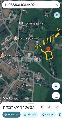 1,35 tỷ/1.777m2 đất vườn xã Trung Lập Hạ, huyện Củ Chi, TP.HCM