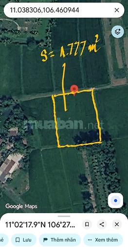 1,35 tỷ/1.777m2 đất vườn xã Trung Lập Hạ, huyện Củ Chi, TP.HCM