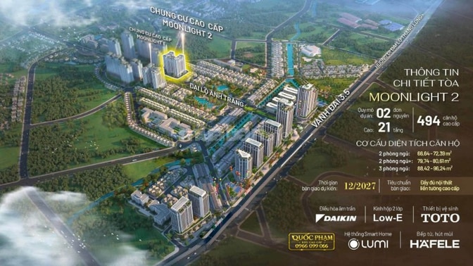 Căn 3PN Moonlight II giá tốt ngay hôm nay chỉ từ 68 triệu/m2!