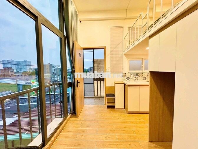 Phòng Gác Bancol full Nội Thất , Máy giặt riêng, Cho nuôi pet