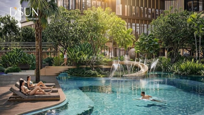 Palm River căn hộ ven sông, suất ưu tiên 2PN , view pháo hoa, CK 16,5%
