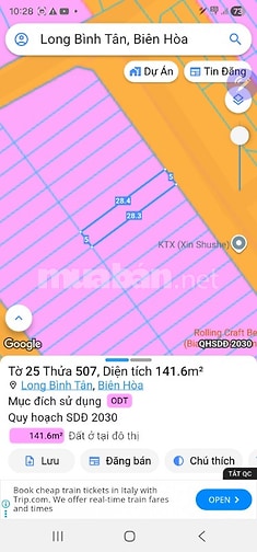 Bán đất chính chủ, 142m2 KDC An Hưng Phát, Long Bình Tân, Đồng Nai
