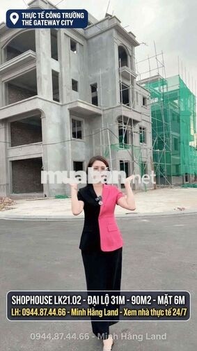 Shophouse 90m- 5 Tầng-Trục Lõi 31M- CK Ngay 1tỷ8- TheGateway City