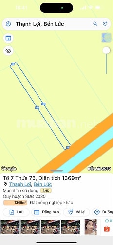 Bán đất vườn Bến Lức xã thạnh lợi