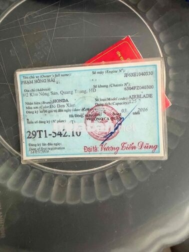 Honda Airblade 125 2016 Đỏ đen