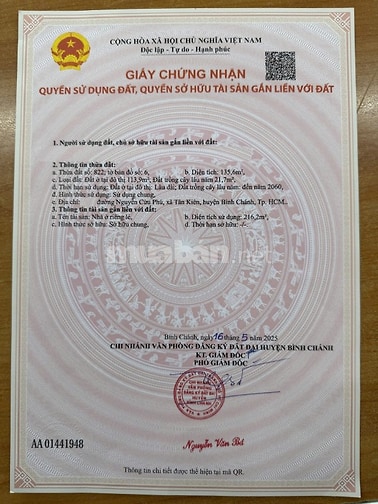 Cần bán nhà MTKD Nguyễn Cửu Phú - gần ngã tư Trần Đại Nghĩa.