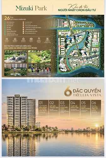 Căn hộ ven sông Trellia Vista Mizuki Park - Môi trường sống xanh