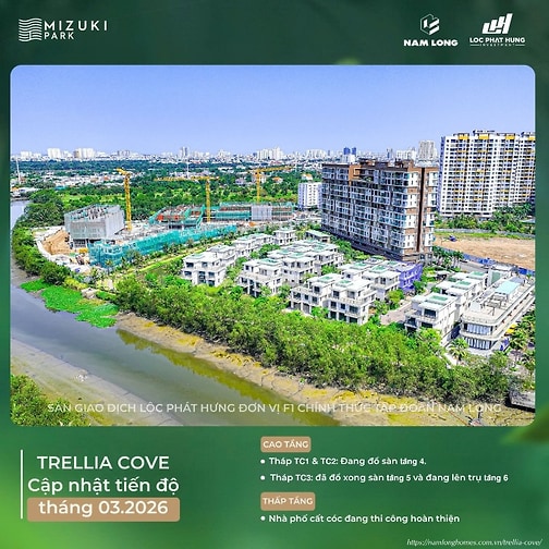Căn hộ ven sông Trellia Vista Mizuki Park - Môi trường sống xanh