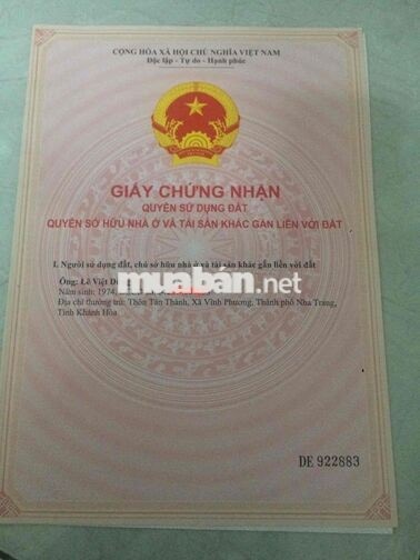 Bán đất ODT 267 m2 TDP xuân lam - phường bắc hồng