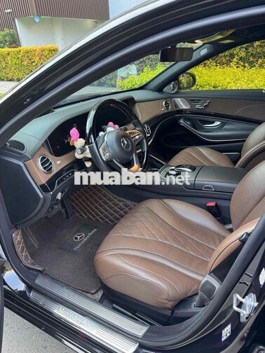 Mercedes-Benz S450 Luxury đen nội thất nâu