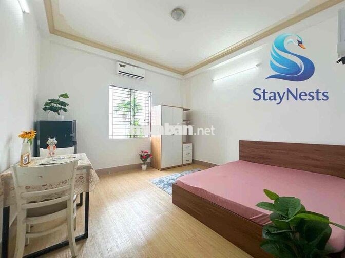 Hệ thống căn hộ 1 phòng ngủ tại Cộng Hoà cửa sổ/bancol full nội thất