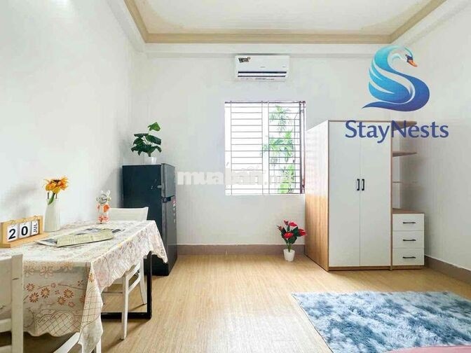 Hệ thống căn hộ 1 phòng ngủ tại Cộng Hoà cửa sổ/bancol full nội thất