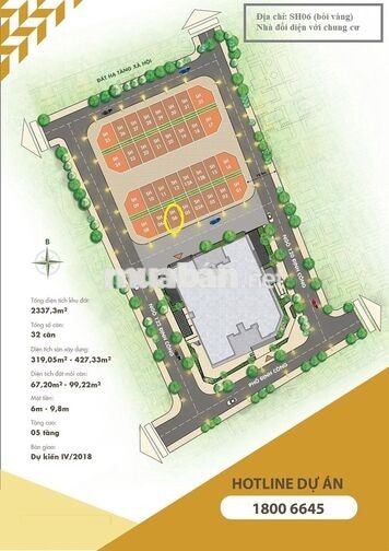MBKD mời thuê Shophouse đối diện chung cư &T& 120 Định công, Hà Nội