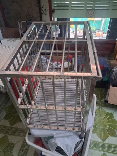 Chuồng chó còn mới inox 304 45x60x70cm