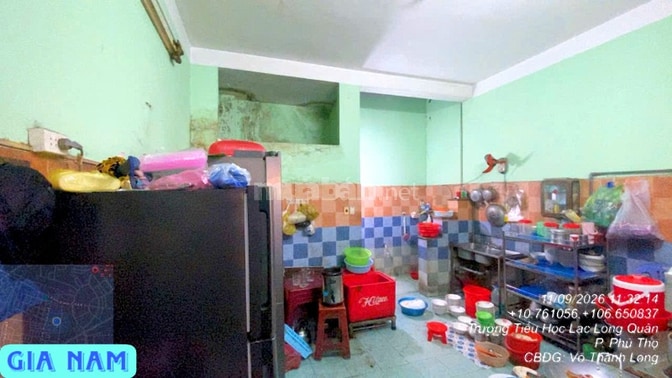 BÁN NHÀ MẶT TIỀN KINH DOANH : 1C ĐƯỜNG SỐ 6 CƯ XÁ BÌNH THỚI - P. 8-Q11