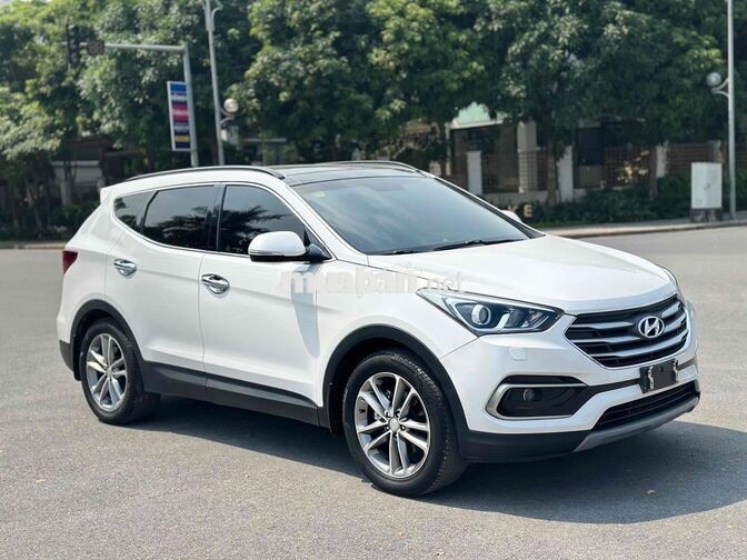 Hyundai Santafe 2018 2.4AT 4WD Trắng 11 vạn km
