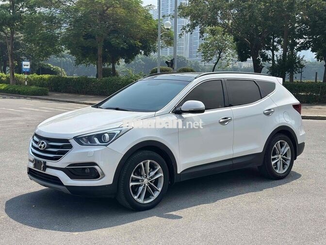 Hyundai Santafe 2018 2.4AT 4WD Trắng 11 vạn km