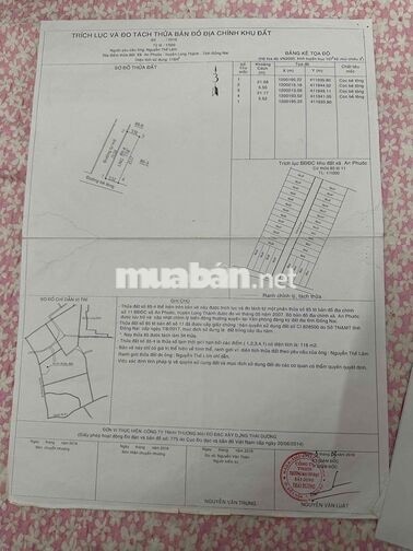 chính chủ bán đất 2 mặt tiền, ấp 7 Phùng Hưng