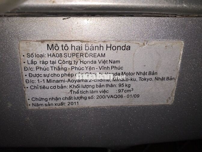 Honda Super Dream 2011  mới cần bán