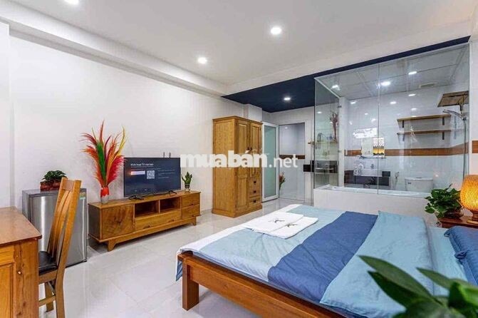 Căn hộ 1 phòng ngủ full nội thất Ký Con quận 1 gần cầu calmette