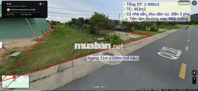 Bán đất mặt tiền Quốc Lộ 28 diện tích lớn thổ cư - giá chỉ 4,9 tỷ