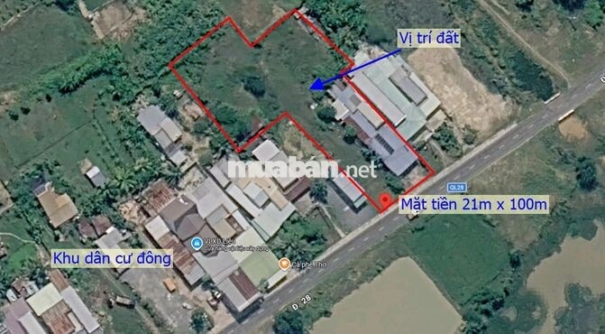Bán đất mặt tiền Quốc Lộ 28 diện tích lớn thổ cư - giá chỉ 4,9 tỷ