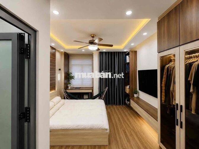 Hẻm ô tô vào nhà cách mặt tiền 1 căn Quang Trung P8 Gò Vấp 4 tầng 80m2