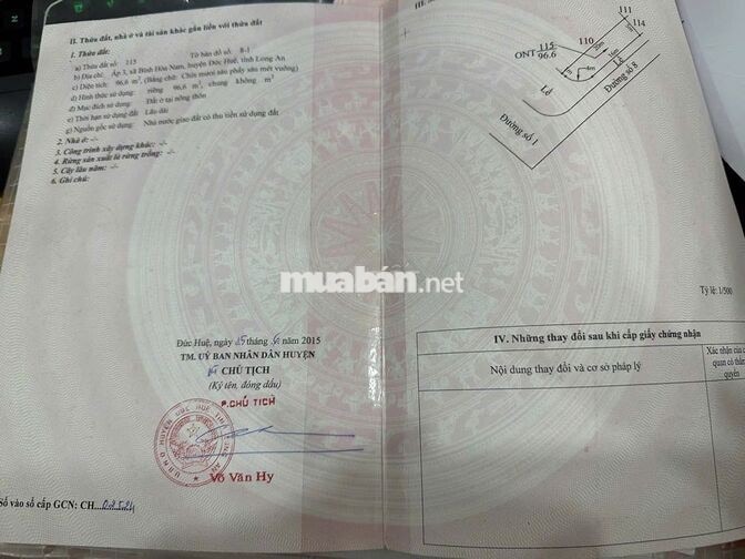 Bán đất tại đường số 1, 1 tỷ, 100m2, mặt tiền 5m, pháp lý đầy đủ