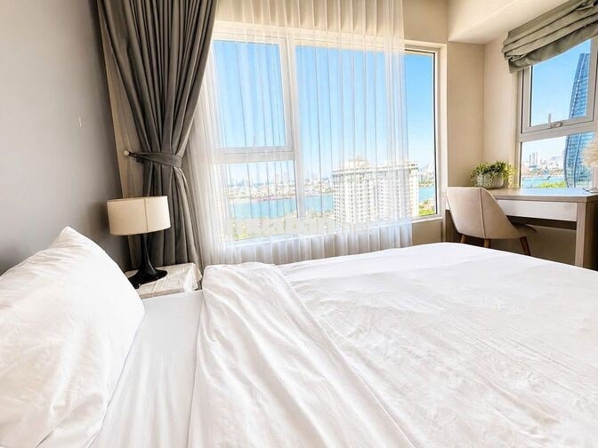 F.HOME | Căn Hộ 2PN Lô Góc Đẹp - Vỉew Biển, Thành Phố - Giặt Sấy Riêng