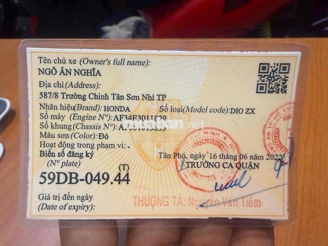 Honda Dio ZX màu Đỏ