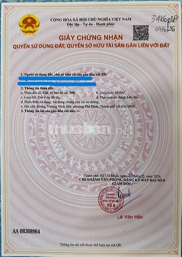 Bán gấp đất thổ cư 68m2 tại Trương Đình Hội, 9,9 tỷ