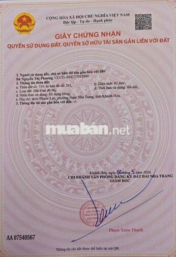 Căn Nhà 2 Tầng Hẻm Đỗ xuân Hợp Phước Lộc Phước Đồng Nha Trang