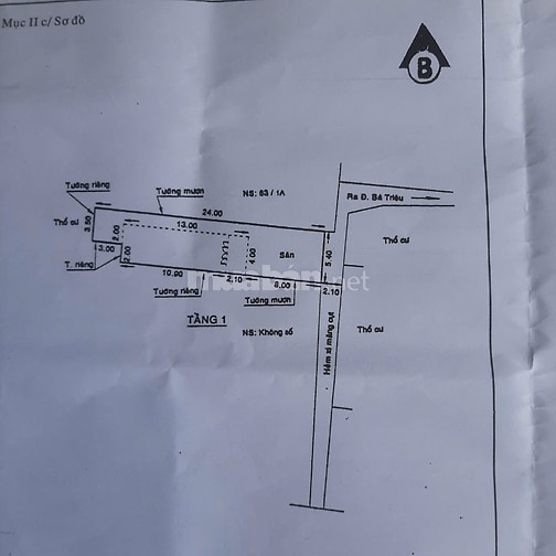 CẦN TIỀN BÁN GÂP HẼM BÀ TRIÊU-VÀO 20M-HẼM CUT