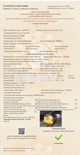 Xe tải van Kenbo Van 5 chỗ Vàng Đà Nẵng