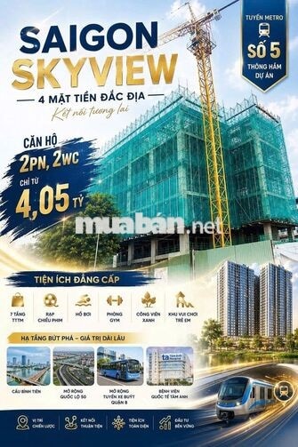 Tôi bán nhanh giá tốt CC Saigon Skyview,Q8,2PN,2WC,tầng 15,chênh nhẹ