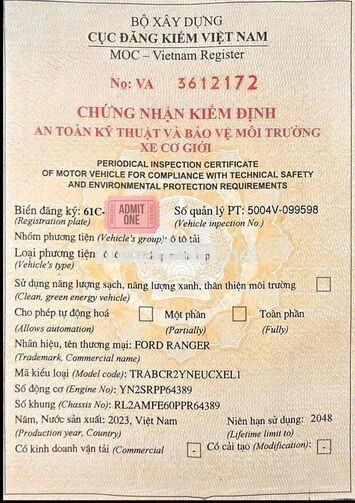 CHÍNH CHỦ BÁN Ford Ranger 2023 4x4 gần 61k km, Xám