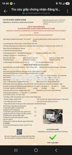 Mazda BT-50 Bạc Tự động Xe bán tải