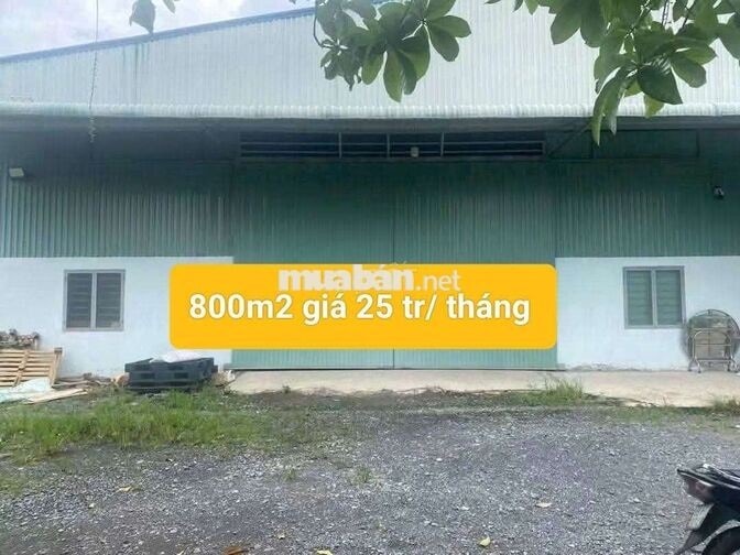 Cho thuê xưởng Tân Phước Khánh 800 tr/ 25 triệu 