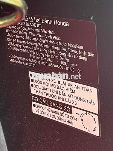 BLADE 2024 BS 66 9 CHỦ CÓ HỖ TRỢ GÓP OĐ CÓ ĐỖI XE