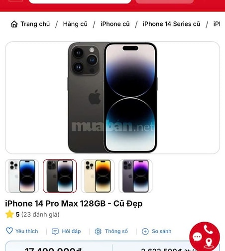 CẦN BÁN 2 ĐT PRO MAX IPHONE 13 VÀ IPHONE 14, ĐẸP NHƯ MỚI